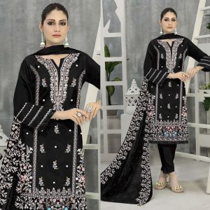 Black Salwar Kameez by Taroka