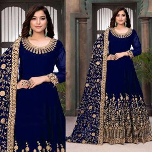 Designer Gown With Dupatta by Taroka