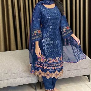 Blue Salwar Kameez by Taroka