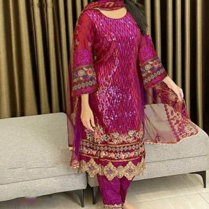 Magenta Salwar Kameez by Taroka