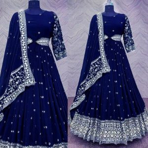 Blue Long Gown Dress by Taroka